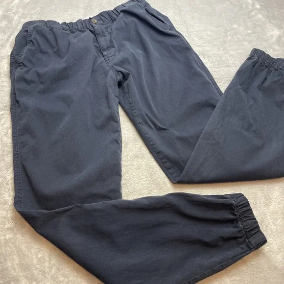 Bearbottom Mens Stretch Jogger Pants Size L Tall Dark Blue Cotton Twill Pockets - Picture 2 of 8